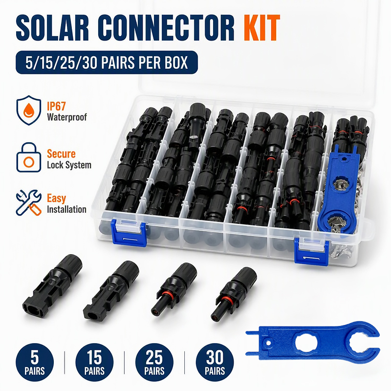 Juego de conectores para panel - Solar Cable Mc4 Connector reseña y precio